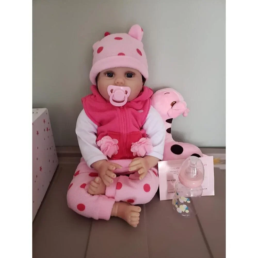 🆕20inch Soft Cloth Body Newborn Baby Dolls Poseable Limbs Sweet Smile Lucy Girl
